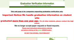 Desktop Screenshot of gradverification.mysdhc.org