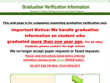 Tablet Screenshot of gradverification.mysdhc.org